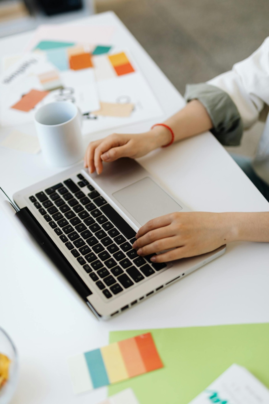 Professional working on a laptop