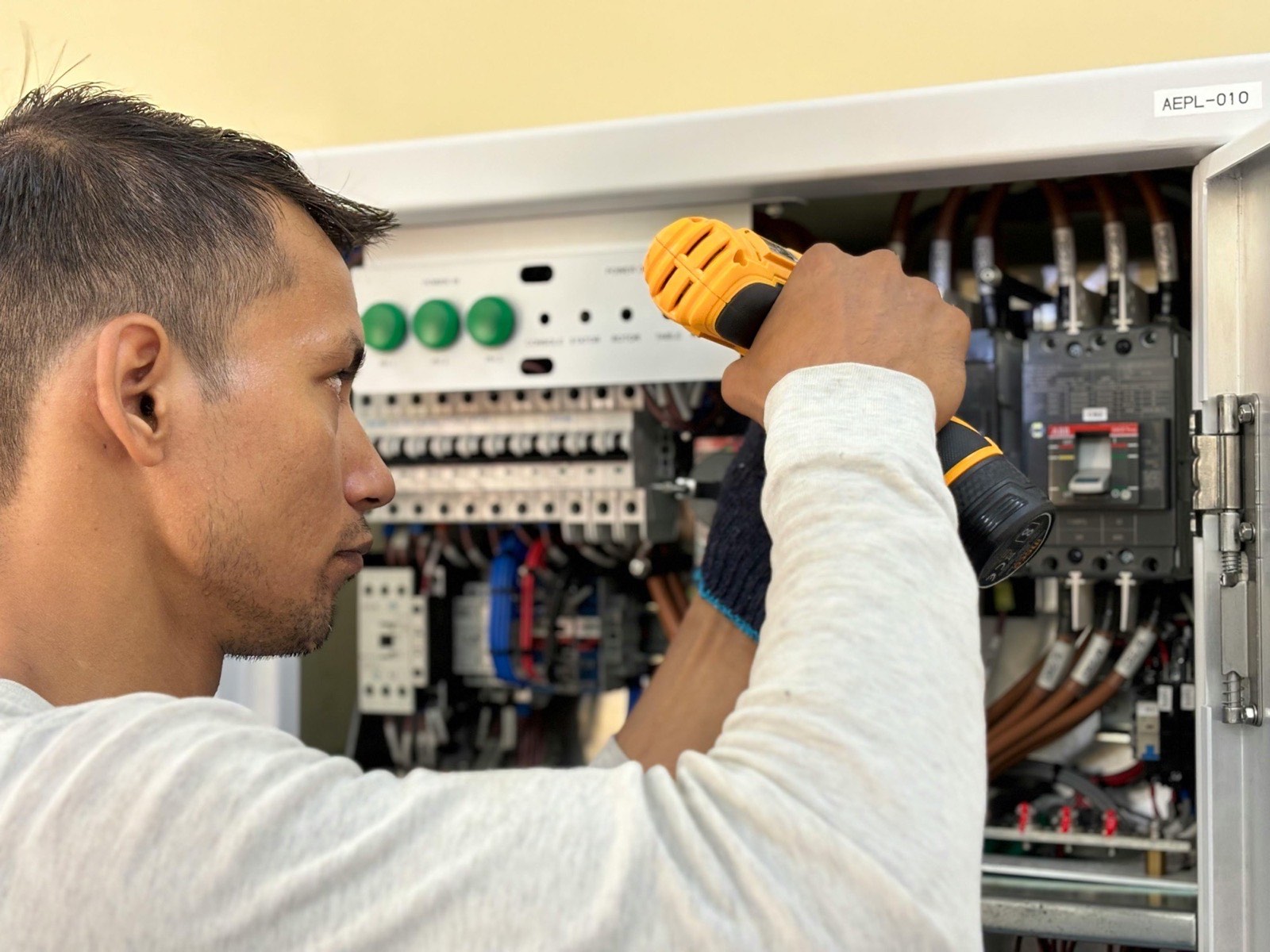 Electrician on site — professional website design for electricians